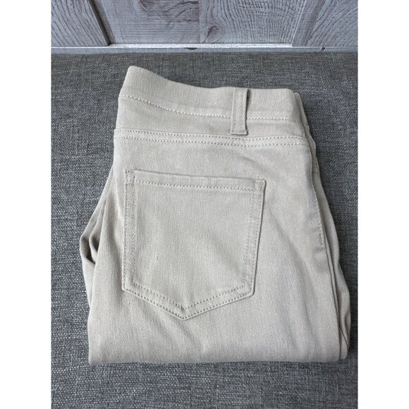 Faded Glory Beige Slim Fit Stretch Knit Pants Womens Medium (8-10) Belt Loops - Picture 3 of 6